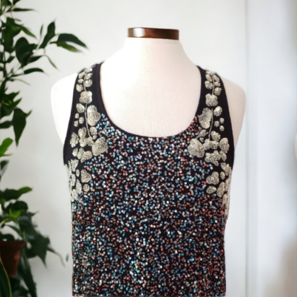 FOREVER 21 DANCING QUEEN SLEEVELESS SEQUIN RHINESTONE DRESS SIZE MEDIUM - Picture 4 of 10